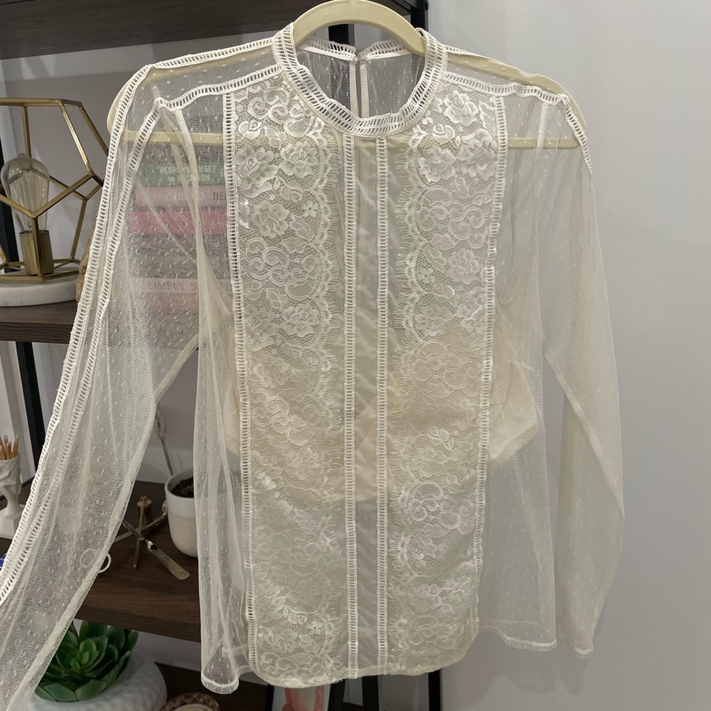 Express lace long sleeve shirt